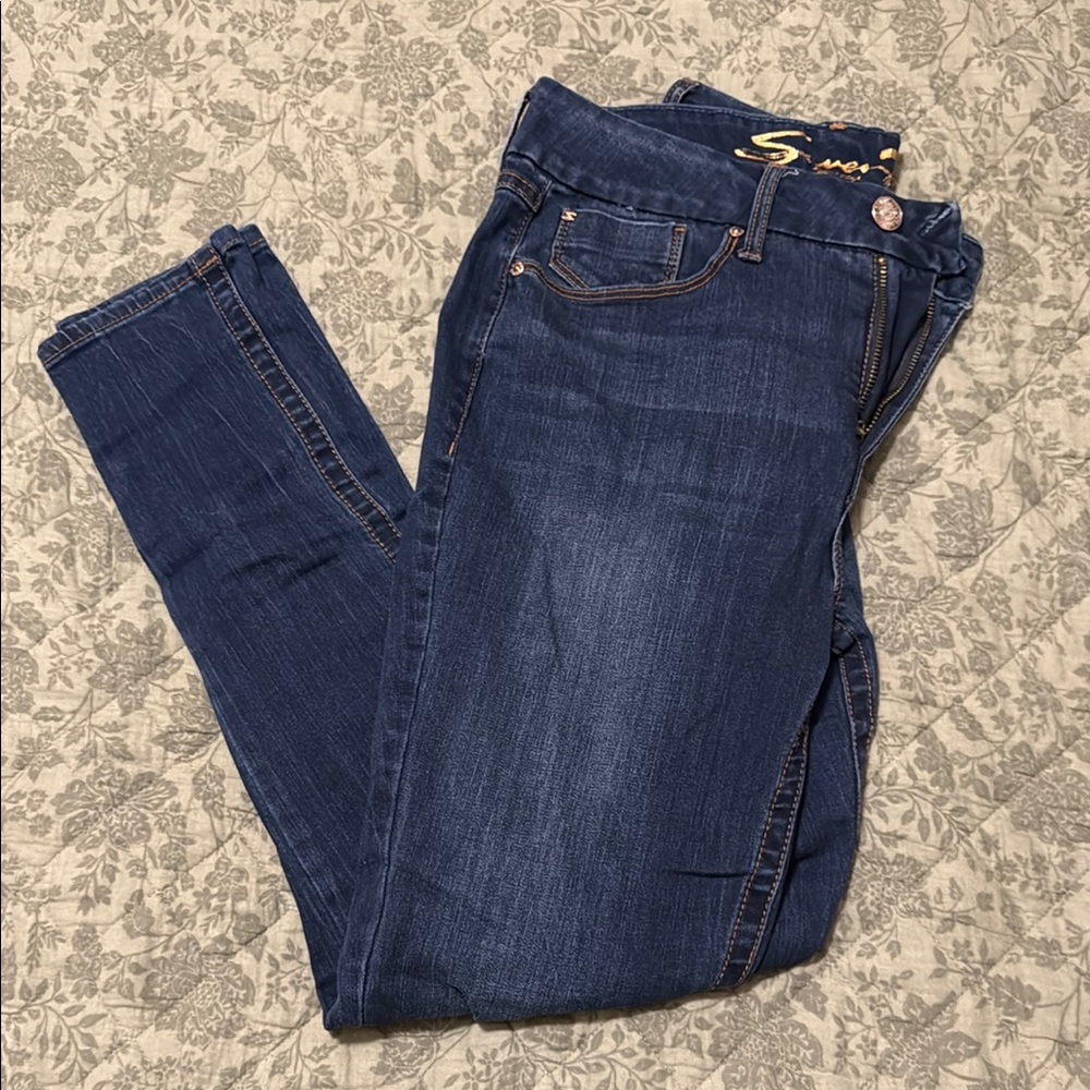 Seven7 Blue Skinny Jeans Classic Fit